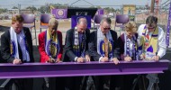 Orlando City Soccer new stadium goes upright as countdown to MLS season continues. Orlando City Soccer new stadium goes upright as countdown to MLS season continues.