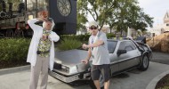 Michael J. Fox Hangs Out with Doc Brown During Visit to  Universal Orlando Resort