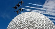 Blue Angels fly over Epcot