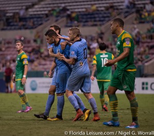 Christian Ramirez scores for Minnesota - 15 October 2014 (Photographer: Nigel G Worrall)