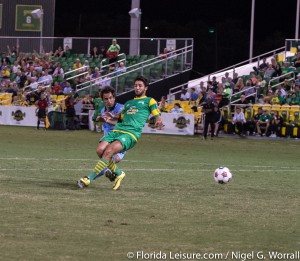 Juliano Vicentini scores for Minnesota - 15 October 2014 (Photographer: Nigel G Worrall)