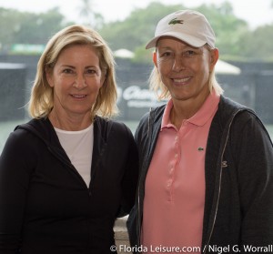 Chris Evert & Martina Navratilova at Chris Evert Pro-Celebrity Tennis Classic, Boca Raton, 21-23 November 2014 (Photographer: Nigel G Worrall)