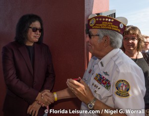 Gene Simmons at Rock & Brews Grand Opening, Oviedo, 6 January 2015 (Photographer: Nigel G. Worrall)