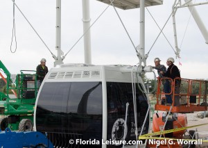 First capsule is mounted to Orlando Eye, International Drive, Orlando -  20 January 2015 (Photographer: Nigel G. Worrall)