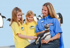 Campers with Penguin