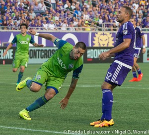 Orlando City Soccer 1 Seattle Sounders 3, Camping World Stadium, Orlando, Florida - 7th August 2016 (Photographer: Nigel G Worrall)