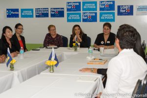 Eva Longoria Bastón campaigns for Hillary Clinton, Kissimmee, Florida - 14th October 2016 (Photographer: Nigel G Worrall)