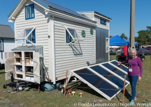 Vera Struck and her Silver Bullet Tiny House at Tiny House Festival - St. Augustine,